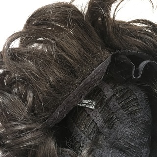 女性用ウィッグ ダークブラウン ショートカット 中古の画像
