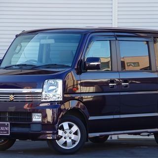 スズキ エブリイワゴン ２ＷＤ　ＪＰ　ターボ パープル 完全自社ローン金利０％の画像