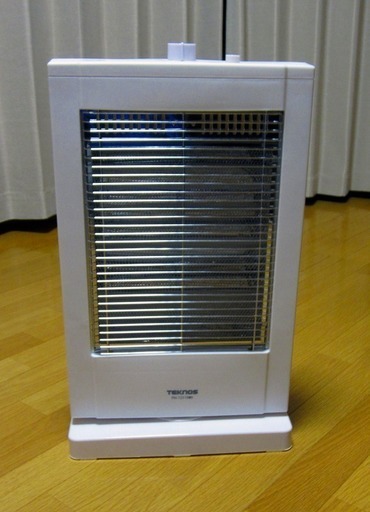 【2018年2月購入】TEKNOS　 直管型ハロゲンヒーター PH-1211(W)/暖房用品