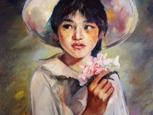 【少女】　Ｓ.ＷＡＴＡＮＡＢＥ　Ｆ10号油彩