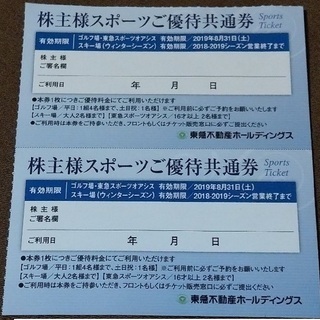 東急不動産ホールディングス　株主様スポーツご優待共通券