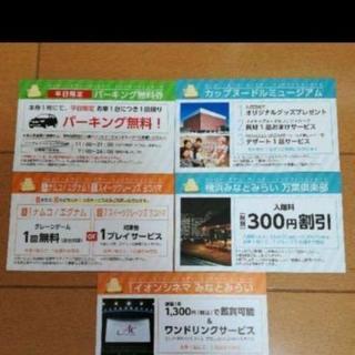 ワールドポーターズ平日無料駐車券など