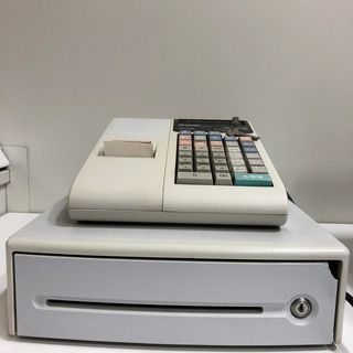 SHARP シャープ レジ 電子レジスター XE-A20 グレー 中古の画像