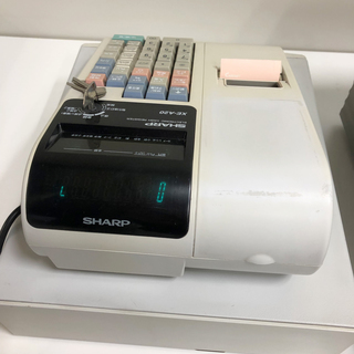 SHARP シャープ レジ 電子レジスター XE-A20 グレー 中古の画像