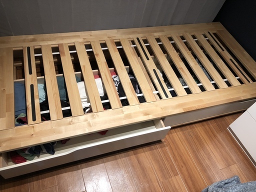 MOVING SALE IKEA MANDAL ベッドフレーム 収納付き