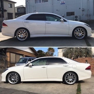 後期 クラウン アスリート Carlsson カールソン 20インチAW RS☆Rダウンサス HID LEDフォグ  カスタム HDDナビ TVの画像