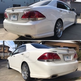 後期 クラウン アスリート Carlsson カールソン 20インチAW RS☆Rダウンサス HID LEDフォグ  カスタム HDDナビ TVの画像