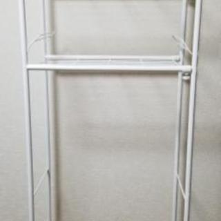 洗濯機用メタルラック白の画像