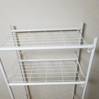 洗濯機用メタルラック白の画像