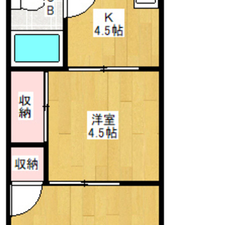 ☆家賃下がりました！　あま市の昔ながらのアパート！　2Ｋ　家具家...