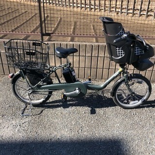 取り引き中【美品・カゴ付き】子ども乗せ電動自転車:Panason...