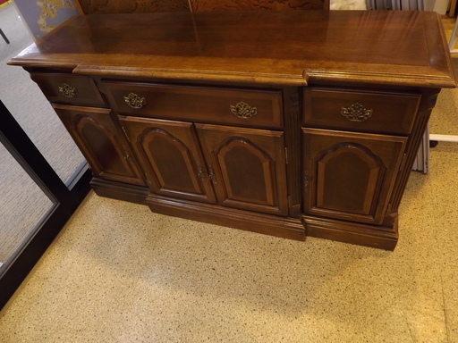 アンティーク　キャビネット　収納棚　幅:１５０ｃｍ　補修あり　札幌　西岡店