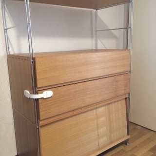 無印良品 ステンレスユニットシェルフ引き出し付き