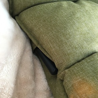 座椅子 レバー付き リクライニング 緑 グリーンの画像