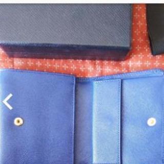 新品 PRADA お財布(ネイビー)の画像