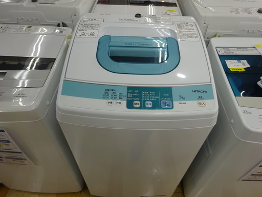安心の6ヶ月保証付！2013年製HITACHIの5.0kg全自動洗濯機【トレファク　岸和田】