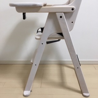 サワベビー　ハイチェア　ベビー椅子　折りたたみ可　白