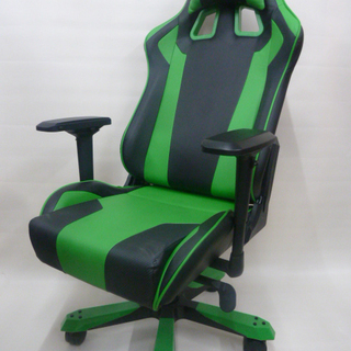 新札幌◇DXRACER/ゲーミングチェア/DXK-06GRN◆緑・黒/固定リクライニング機能付き