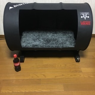 ドラム缶リメイク犬小屋の画像