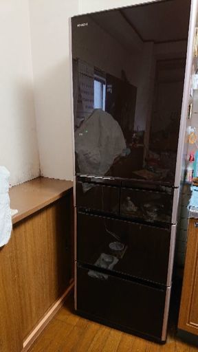 冷蔵庫(茶色鏡面)