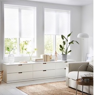 IKEA プリーツブラインド2本, ホワイト, 90x190 cmの画像