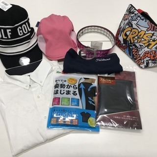 バラ売り可！！ゴルフ用品　メンズ　L　ズボン　シャツ　ポーチ　3万円相当