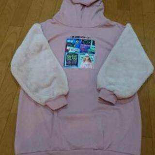 ❤PINK-latte❤(ピンクラテ)袖モコモコトレーナーワンピ...