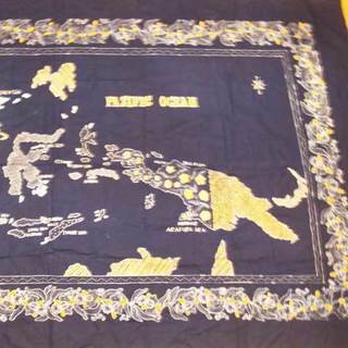 【未使用＆タグ付】マップ（地図）タペストリー（生地のみ）の画像