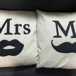 Mr&Mrs（ミスター＆ミセス） クッション　クッションカバー　...