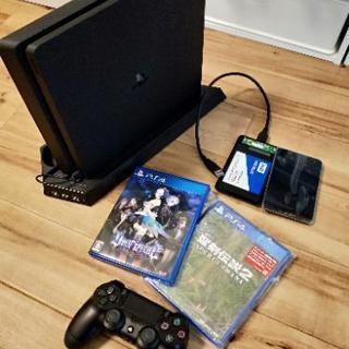  1TR PS4+外付けHDD+専用台座付き