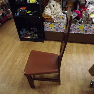 お値下げ！桜屋工業 CHERRY 木製チェア ダイニングチェア ハイバックチェア ブラウン 幅:42㎝　札幌　西岡店の画像