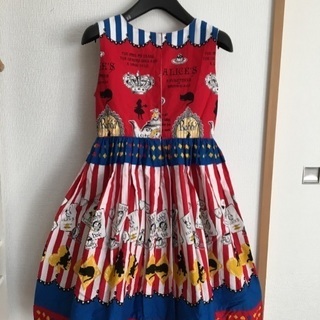 お話し中！アリス柄キュートワンピ(150cm)※リボン付き 値下げしました！の画像