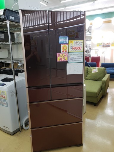 冷蔵庫　HITACHI　2016年　615L　R-WX6200G