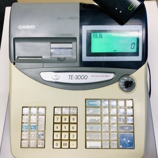 CASIO カシオ レジ 電子レジスター TE-3000 ライトグレー