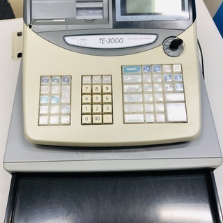 CASIO カシオ レジ 電子レジスター TE-3000 ライトグレーの画像