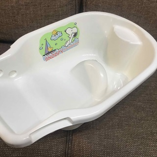 【受付一時停止中】スヌーピー　ベビーバス＆バンボ（ピンク）セット