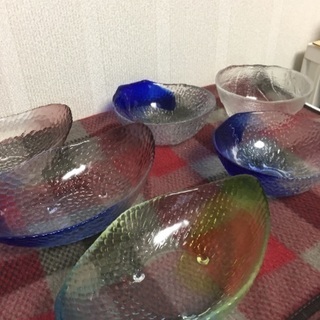 ガラスのお皿6点セット