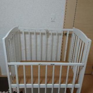 日本製☆ワンタッチ折りたたみハイタイプミニベビーベッドの画像
