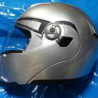 バイクの中古(ジャンク)ヘルメット(シルバーのフルフェイス)お譲りします。の画像