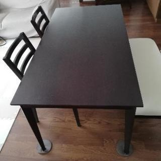 ☆お取引中☆ダークブラウン ダイニング4点セットの画像