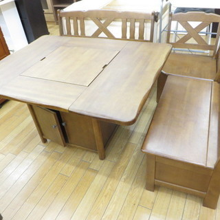 【トレファク鶴ヶ島店】Karimoku囲炉裏ダイニング4点セット