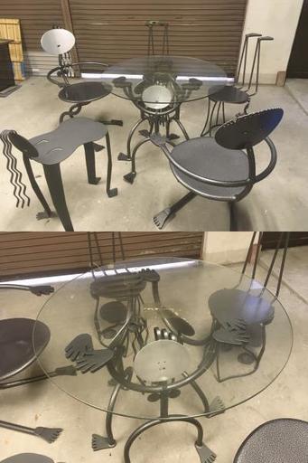 テーブル イス ガーデン おもしろ ガーデンチェアー  鉄製