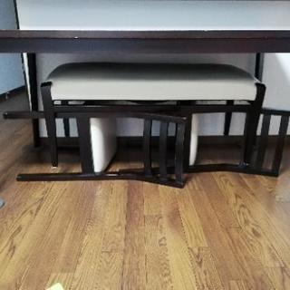 ☆お取引中☆ダークブラウン ダイニング4点セットの画像