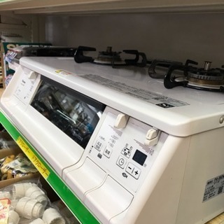 ガスコンロ2口 グリル 両面焼き ★77652