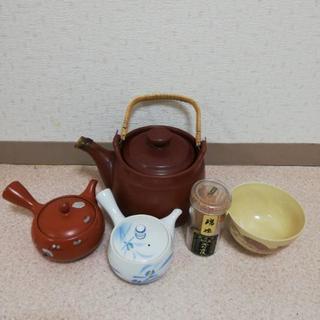 差し上げます！急須・やかん　茶器・茶筅5点セット
