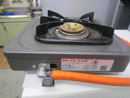 一口ガスコンロ　プロパン　２０１７年製パロマ