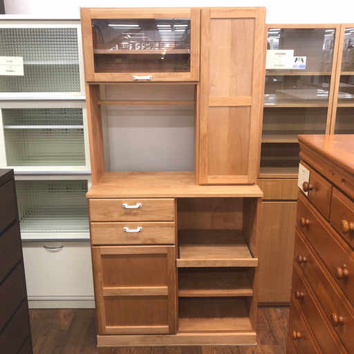 MOMO natural(モモナチュラル)の2枚扉レンジボード