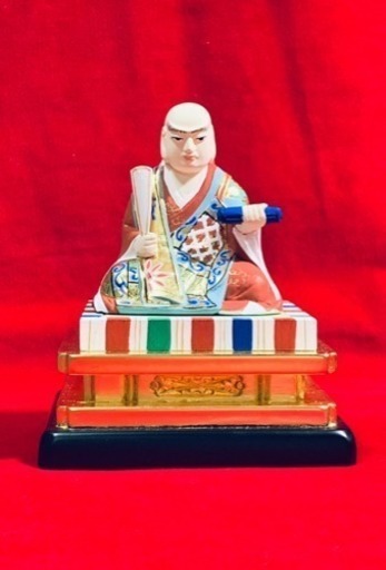 彩色木彫  日蓮大聖人座像  未使用  特割 送料込