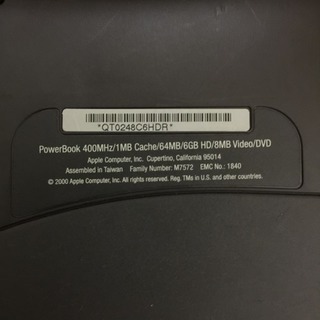 Apple アップル マッキントッシュ パワーブック G3 アンティーク ノートPC OS⒐1の画像