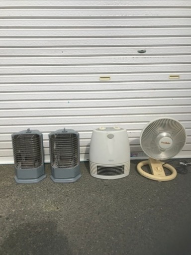 電気ヒーター2台 カセットガスヒーター2台